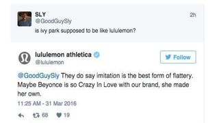 Illustration for article titled Twitter Claps Back at Lululemon for Saying This About Beyoncé’s New Clothing Line